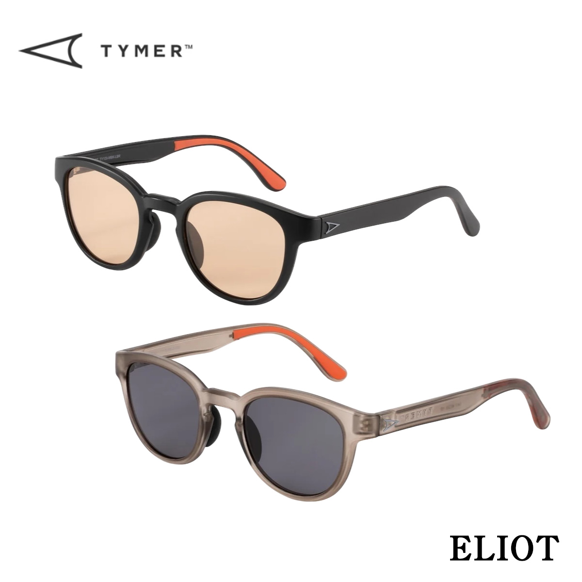 サングラス TYMER ELIOT  Matt Black / Matt Clear Grey2  2カラー メンズ レディース ユニセックス スポーツサングラス カラーレンズ  紫外線対策 ケース付き
