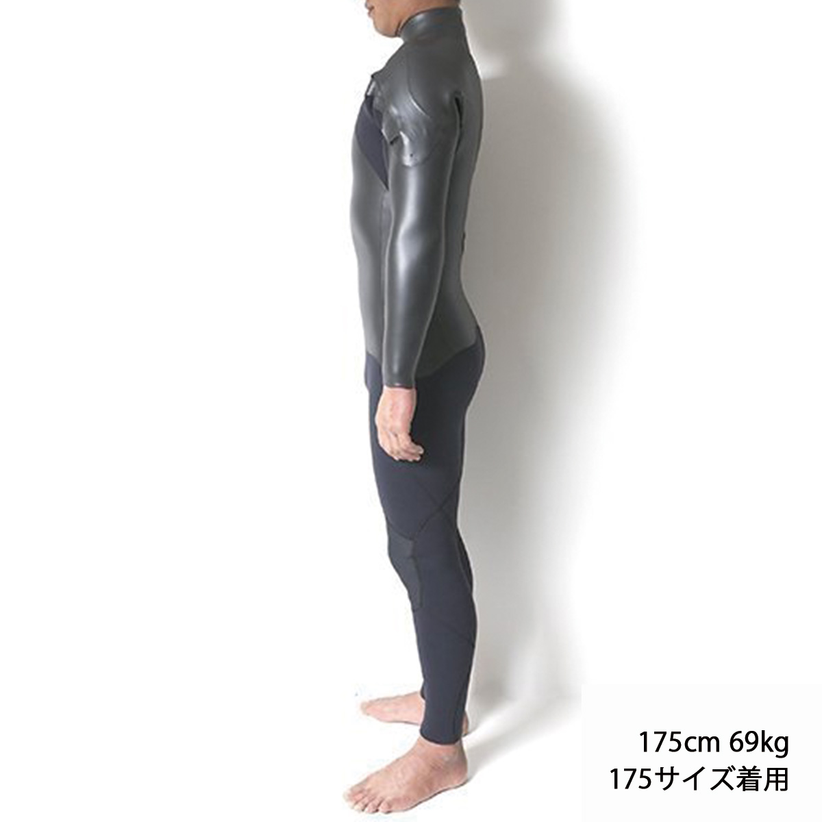 セミオーダー（受注生産） CRAFTSMAN WETSUITS ウェットスーツ セミドライ ハイエンドモデル 5mm / 3mm チェストジップ（フロントジップ） フラットスキン ラバー AIR FRAME LEGACY × WARM LIGHT 裏起毛 ユニセックス 日本製 サーフィン 秋冬用