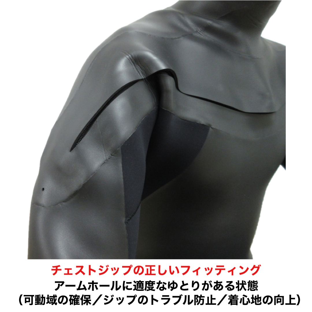 セミオーダー（受注生産） CRAFTSMAN WETSUITS ウェットスーツ フルスーツ 3mm チェストジップ（フロントジップ） メッシュスキン ラバー ユニセックス 日本製 サーフィン 春秋冬用