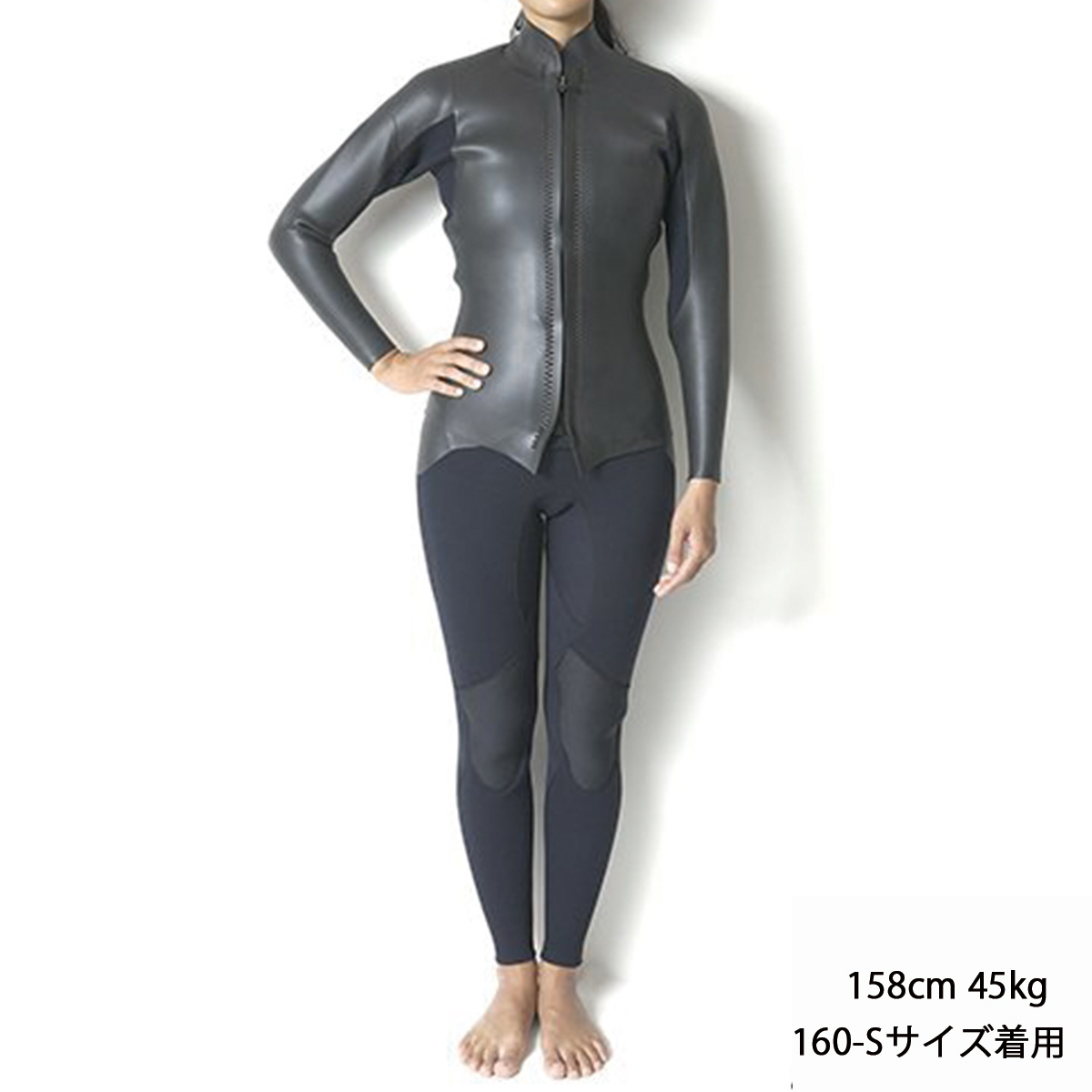 セミオーダー（受注生産） CRAFTSMAN WETSUITS ウェットスーツ 長袖 タッパー ロングスリーブジャケット 2mm フロントジップ フラットスキン ラバー ユニセックス 日本製 サーフィン 春夏秋用