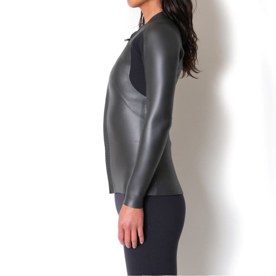 セミオーダー（受注生産） CRAFTSMAN WETSUITS ウェットスーツ 長袖 タッパー ロングスリーブジャケット 2mm フロントジップ フラットスキン ラバー レディース 日本製 サーフィン 春夏秋用
