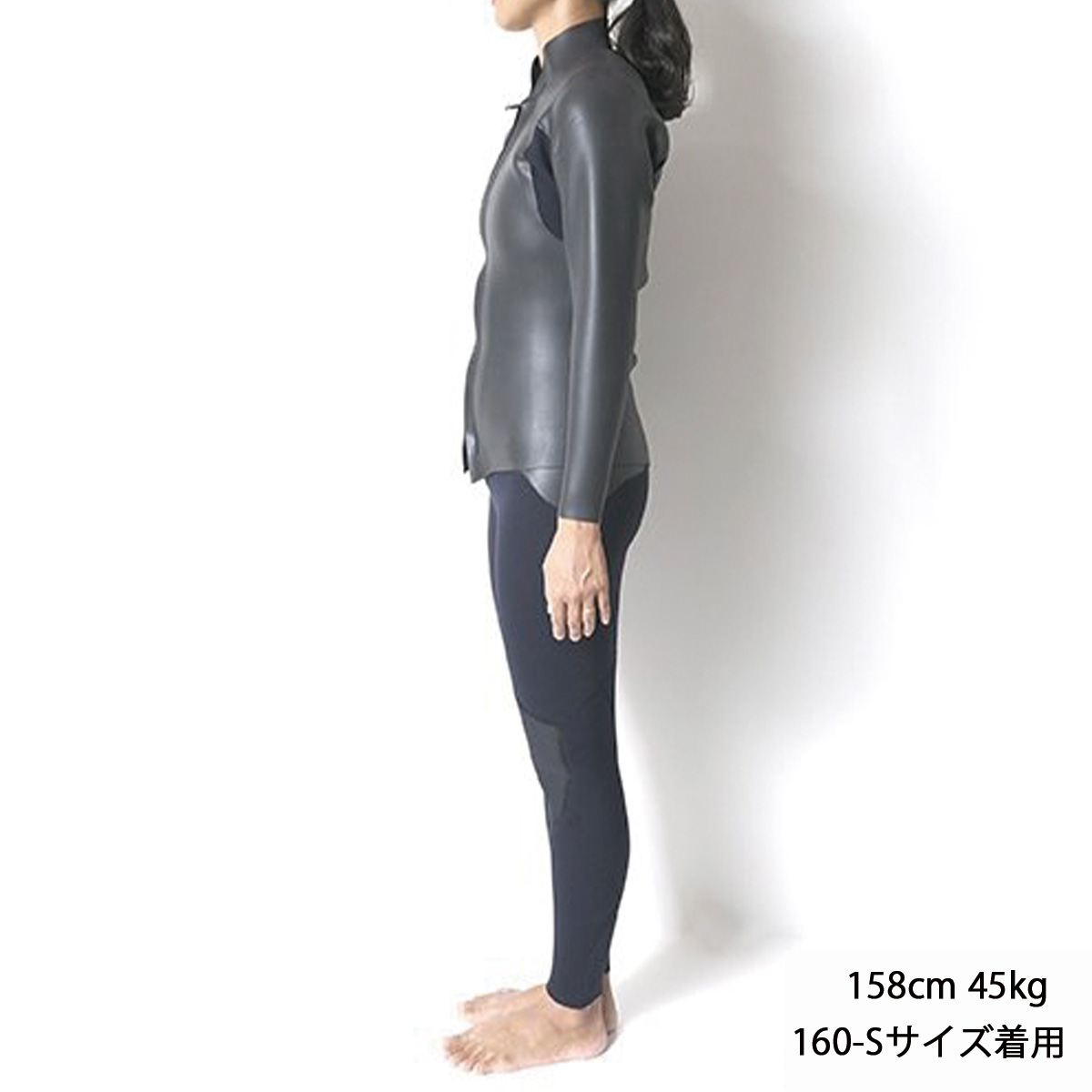 セミオーダー（受注生産） CRAFTSMAN WETSUITS ウェットスーツ 長袖 タッパー ロングスリーブジャケット 2mm フロントジップ フラットスキン ラバー ユニセックス 日本製 サーフィン 春夏秋用 ロゴ付