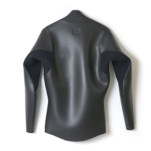 セミオーダー（受注生産） CRAFTSMAN WETSUITS ウェットスーツ 長袖 タッパー ロングスリーブジャケット 2mm フロントジップ フラットスキン ラバー ユニセックス 日本製 サーフィン 春夏秋用 ロゴ付