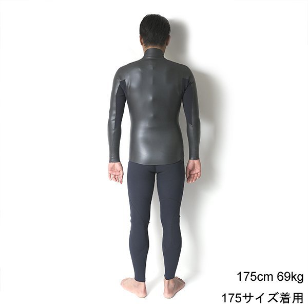 セミオーダー（受注生産） CRAFTSMAN WETSUITS ウェットスーツ 長袖 タッパー ロングスリーブジャケット 2mm フロントジップ フラットスキン ラバー ユニセックス 日本製 サーフィン 春夏秋用 ロゴ付
