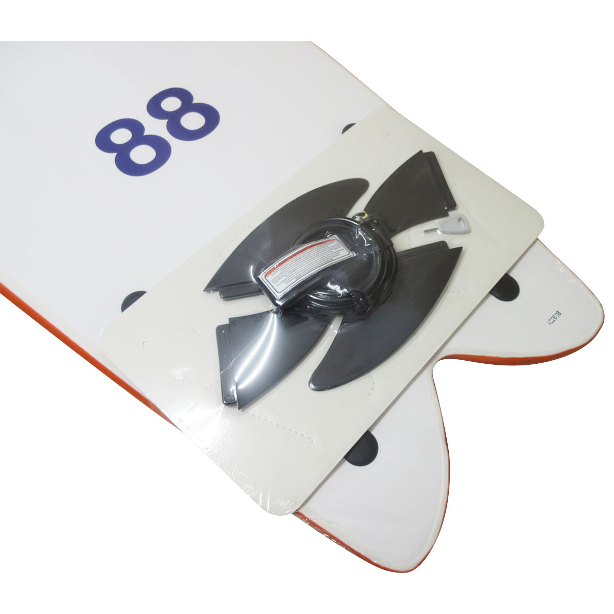 88 / Quad Fish 5`8 Orange x White