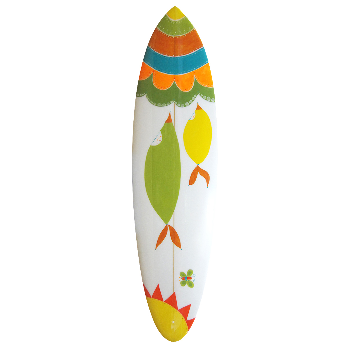 Gary Hanel Surfboards / Tear Drop Bonzer 6`8 Artwork by Andy Davis