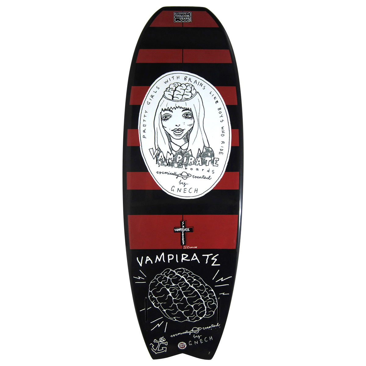 SANTA CRUZ x Vampirate Surfboards / GRAVE DIGGER POWERLYTE 5`2 