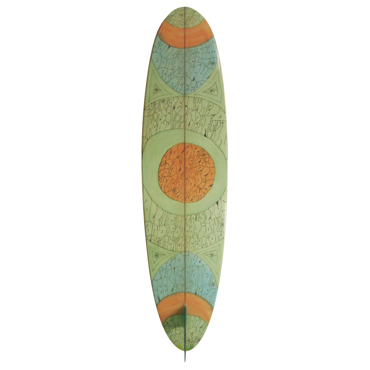 Joel Tudor / 7'7 Round Pin Egg Shaped by Stu Kenson